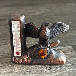 Vintage Metal Thermometer from Rock City